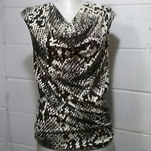 Micharl Kors Sz M Animal Print Top